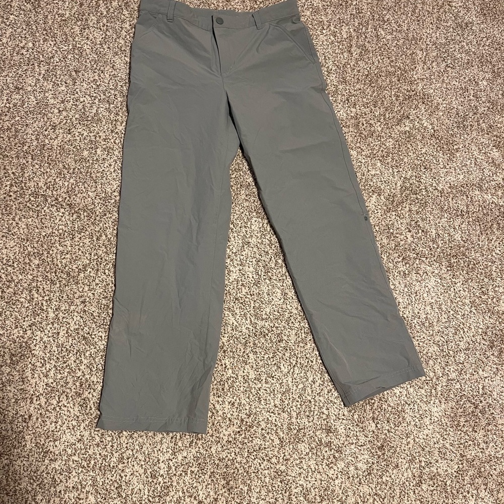 The North Face Girls XL 18 Convertible Roll-Up Hiking Pants Gray Wicking Fabric